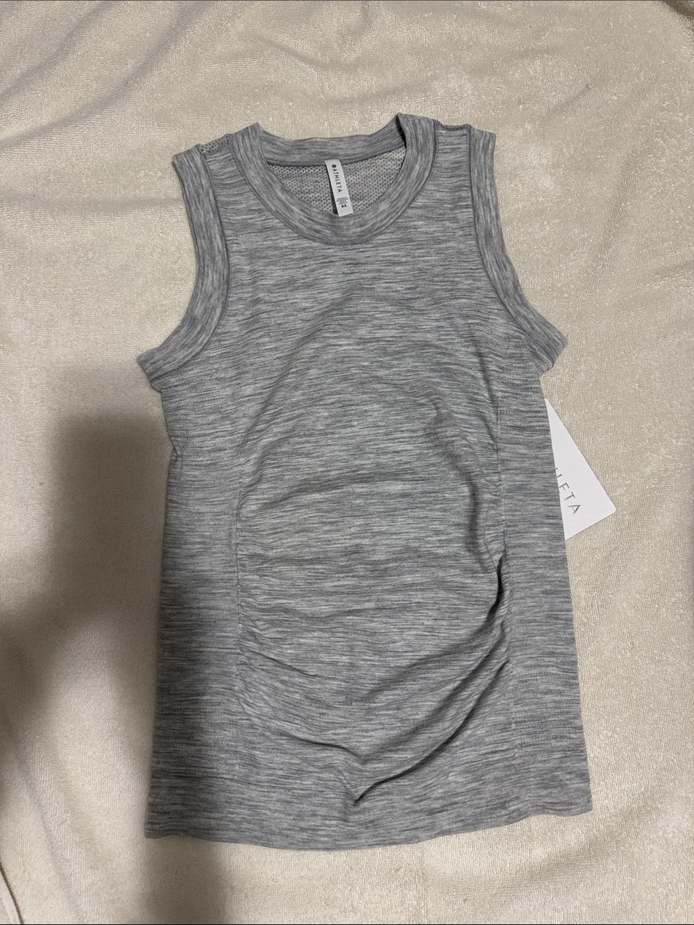 Athleta Foresthill Ascent Heather Gray Sleeveless Tank Top XS New